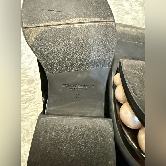 NICHOLAS KIRKWOOD Casati PEARL Black Suede Ankle BOOTS - Picture 16 of 16